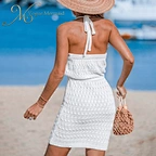 backless womens crochet dress